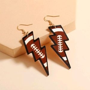 🍉5 for $25* Lightening Football Earrings